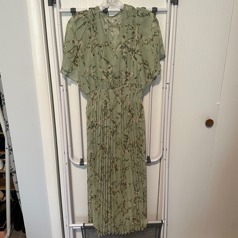Floral Green Maxi Dress